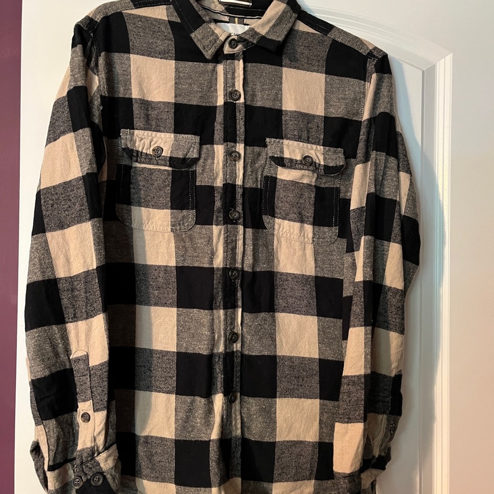 Denim & Flower Black and Cream Checkered Shirt